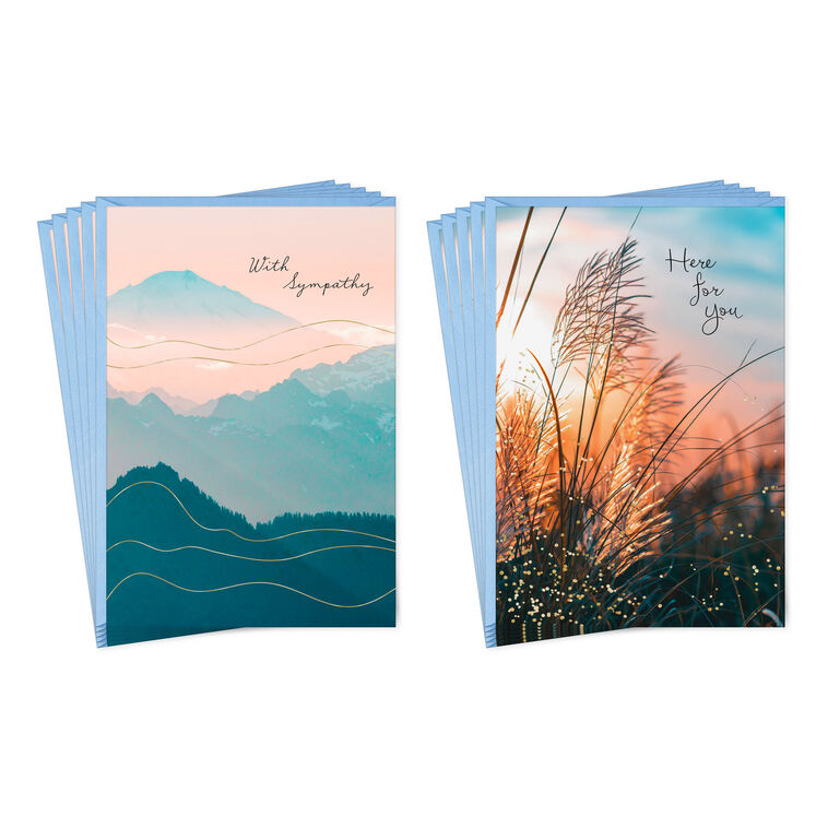 hallmark Tranquil Nature Sympathy Cards Pack of 10