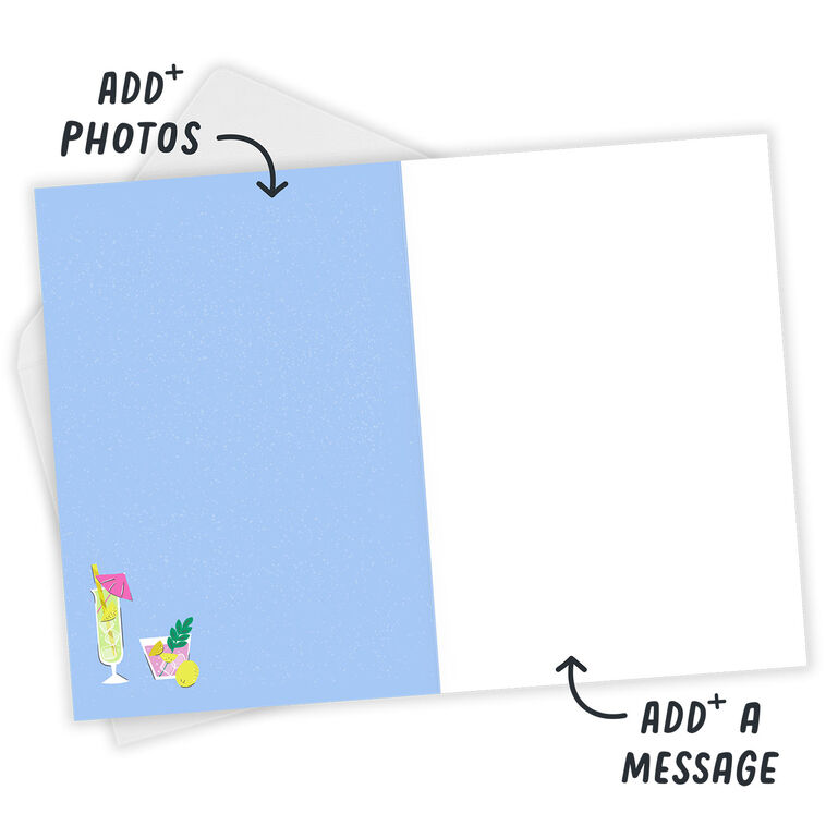 Hallmark Tropical Cocktails Blank Custom Card