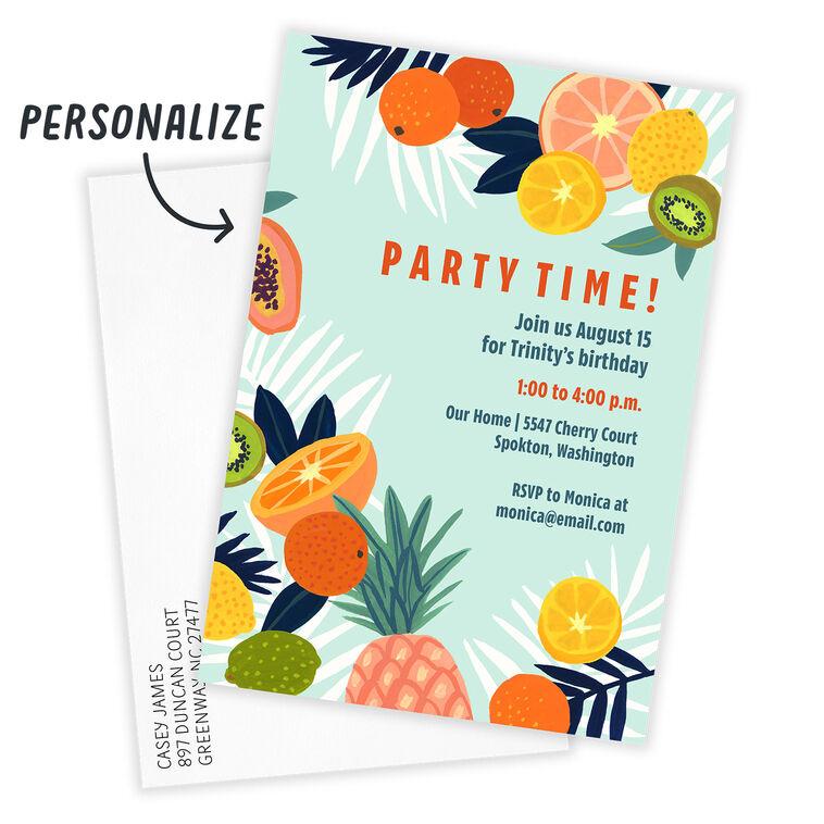 Hallmark Tropical Fruit Flat Birthday Invitation