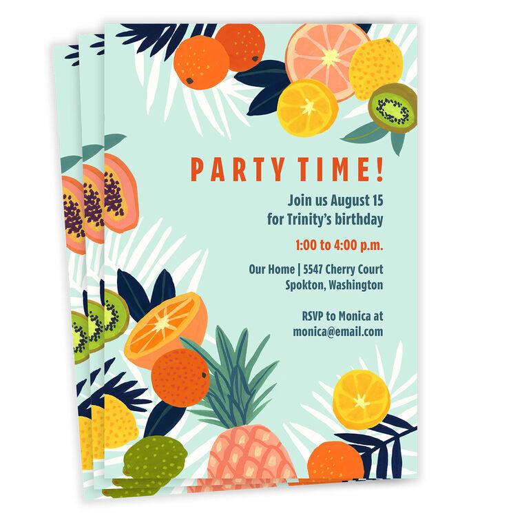 hallmark Tropical Fruit Flat Birthday Invitation
