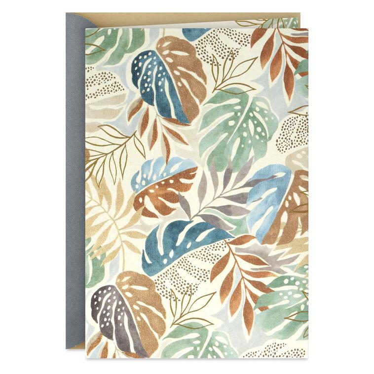 hallmark Tropical Leaves Blank Card