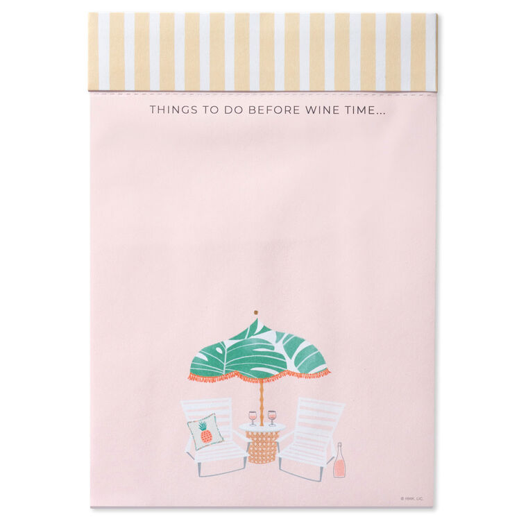 Hallmark Tropical Wine Time To-Do Note Pad