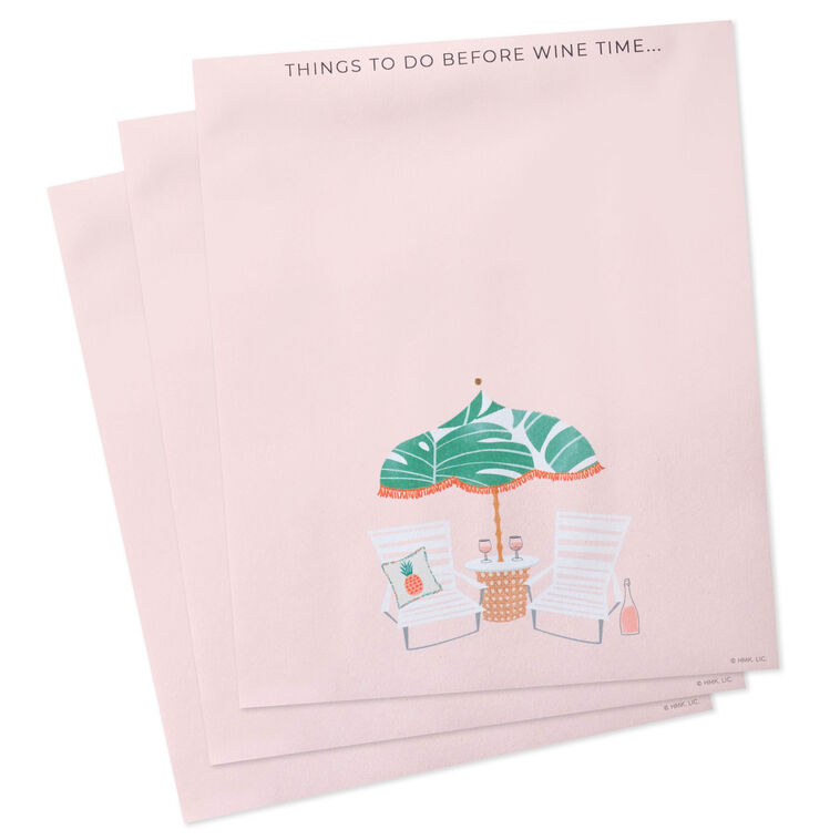 Hallmark Tropical Wine Time To-Do Note Pad