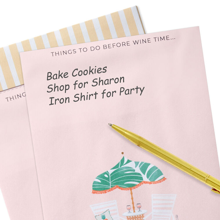 Hallmark Tropical Wine Time To-Do Note Pad