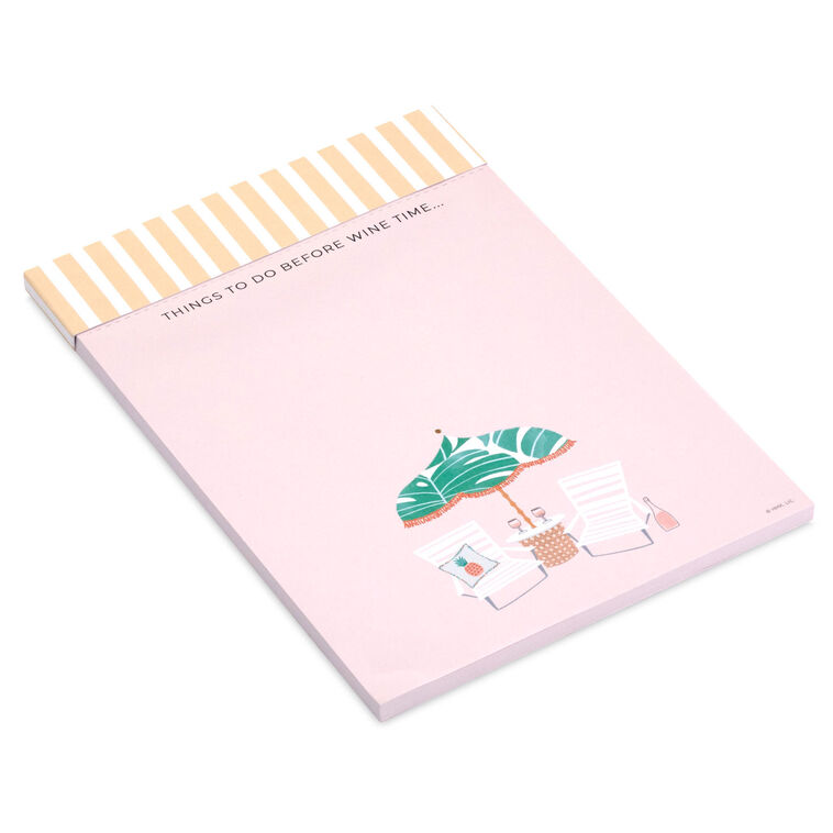 hallmark Tropical Wine Time To-Do Note Pad
