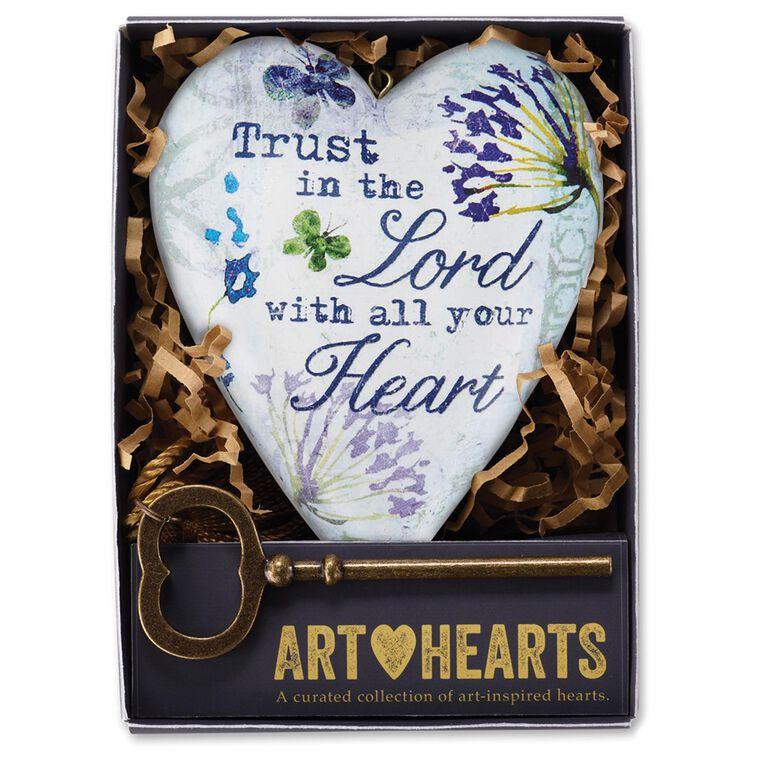Hallmark Trust In The Lord Art Heart Sculpture 4"