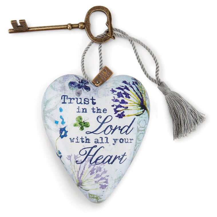 hallmark Trust in the Lord Art Heart Sculpture 4"