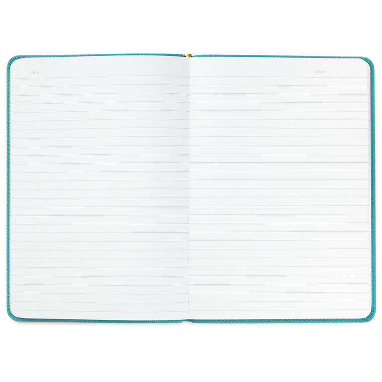 Hallmark Turquoise Faux Leather Notebook With Pen