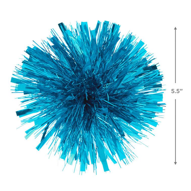 Hallmark Turquoise Metallic Pom-Pom Gift Bow 5.5"