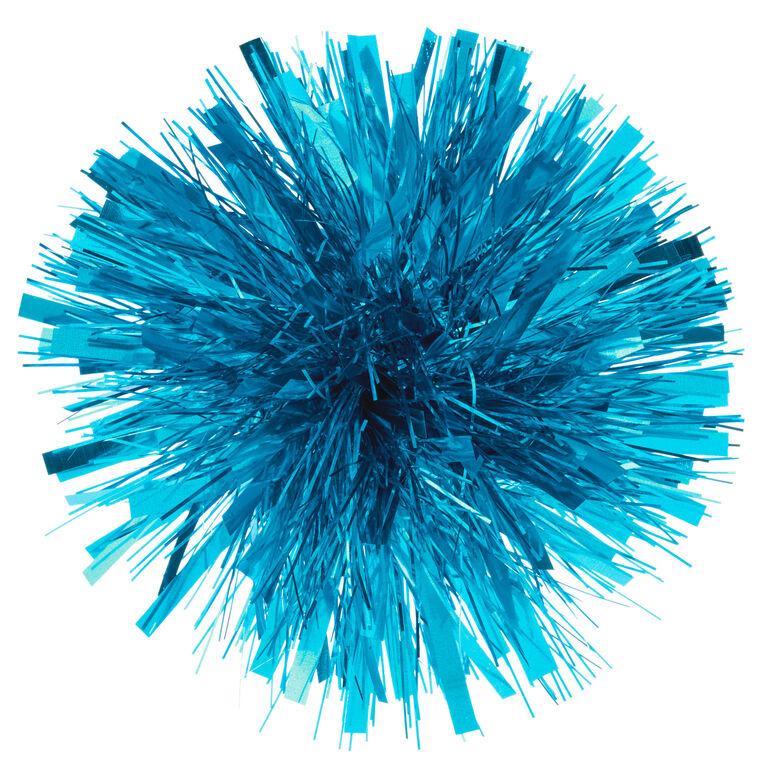 hallmark Turquoise Metallic Pom-Pom Gift Bow 5.5"