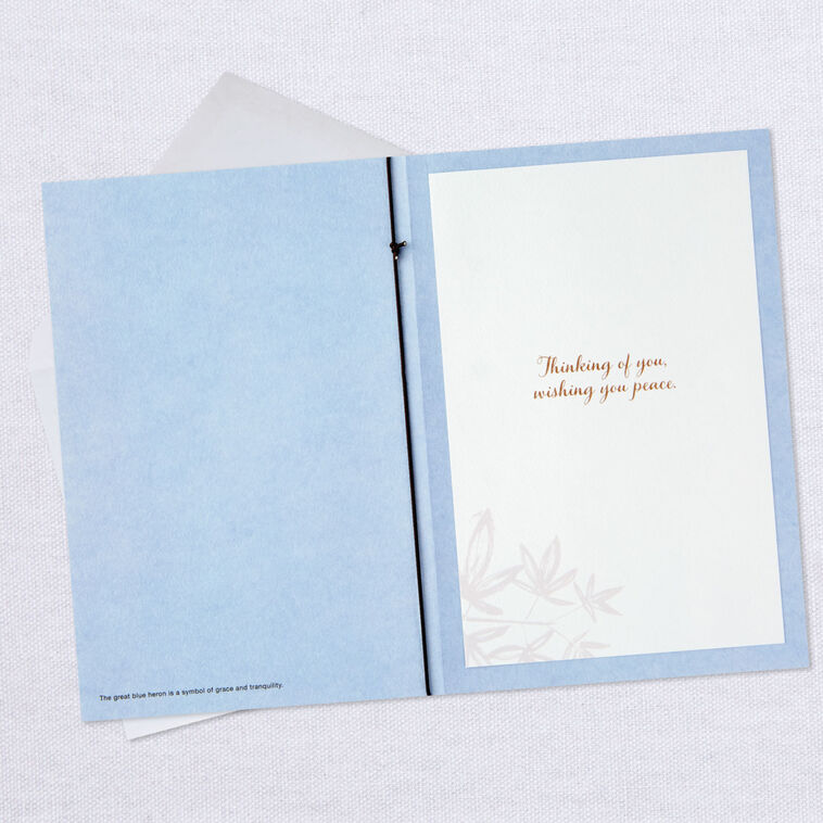 Hallmark UNICEF Blue Heron Peace Sympathy Card