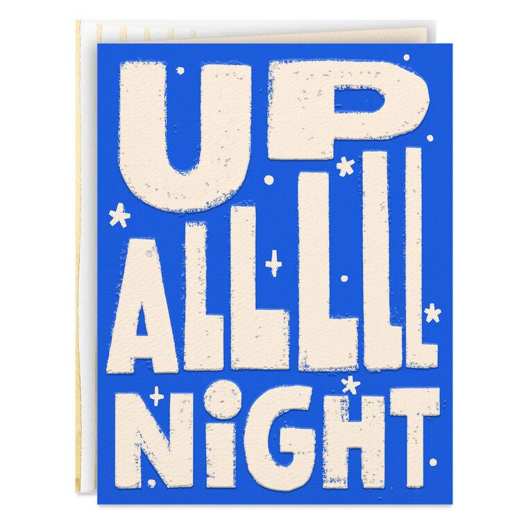 hallmark Up All Night Funny New Baby Card