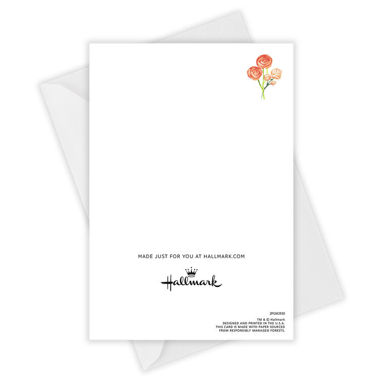 Hallmark Vase Of Roses Custom Card