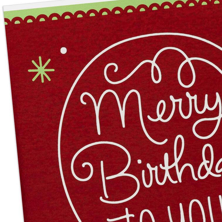 Hallmark Very Merry Christmas Birthday Card