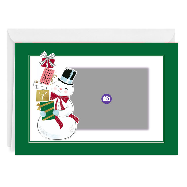 Hallmark Vintage Snow Man Custom Holiday Card