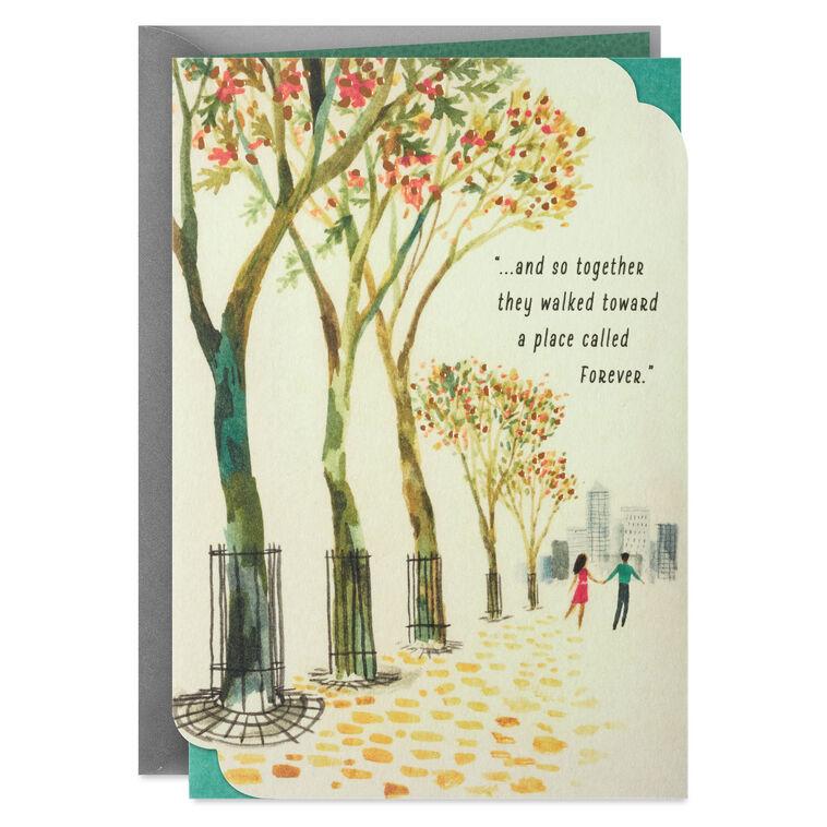 hallmark Walking Toward Forever Engagement Card
