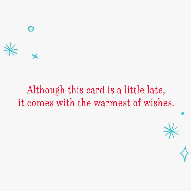 Hallmark Warmest Wishes Belated Birthday Card