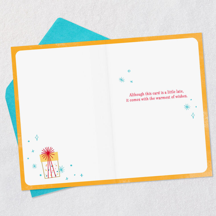 Hallmark Warmest Wishes Belated Birthday Card