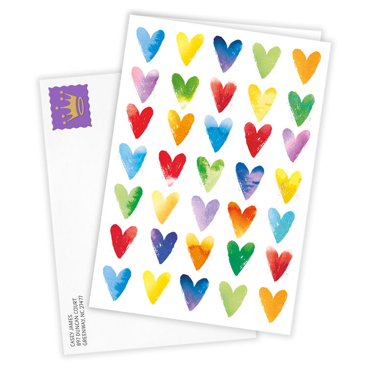 Hallmark Watercolor Hearts Custom Love Card