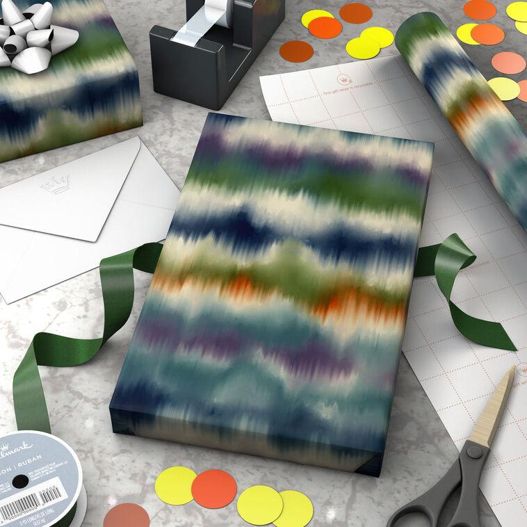 Hallmark Watercolor Ikat Wrapping Paper 20 Sq. Ft