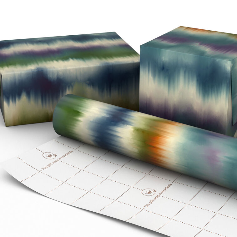 Hallmark Watercolor Ikat Wrapping Paper 20 Sq. Ft