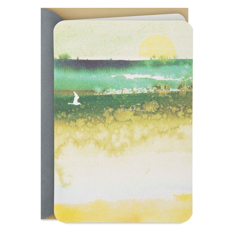 hallmark Watercolor Landscape Blank Card