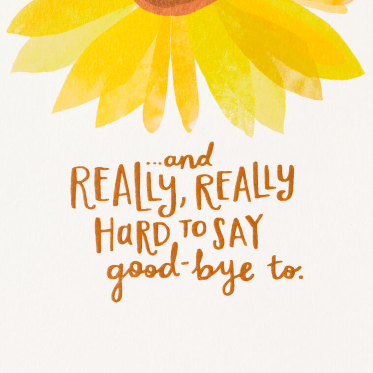 Hallmark Watercolor Sunflower Goodbye Card