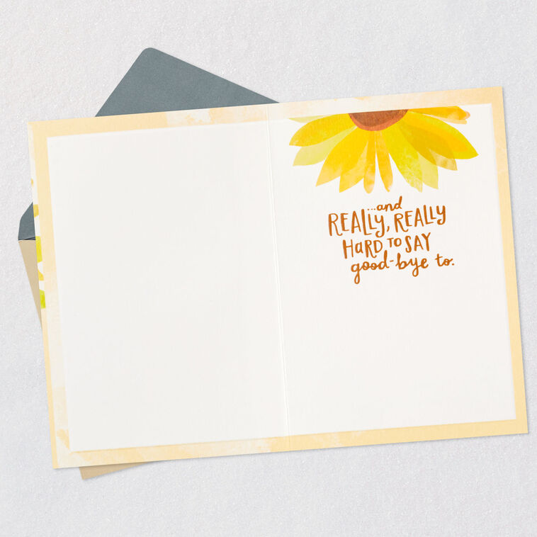 Hallmark Watercolor Sunflower Goodbye Card