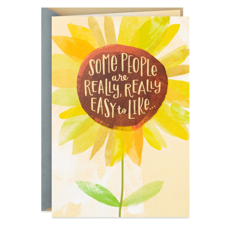 hallmark Watercolor Sunflower Goodbye Card