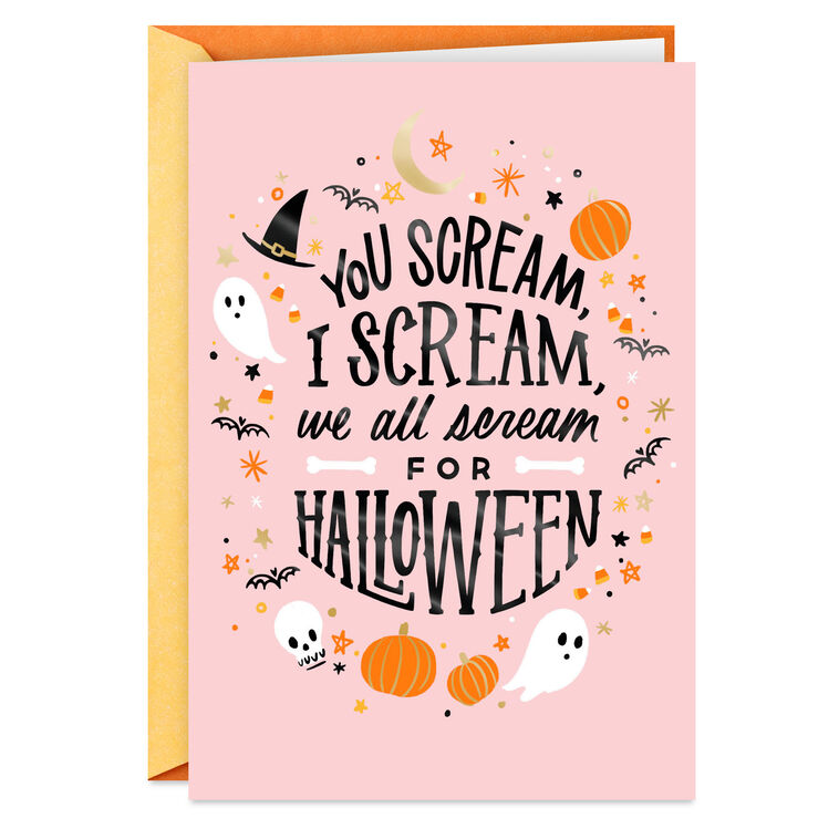 hallmark We All Scream Halloween Card