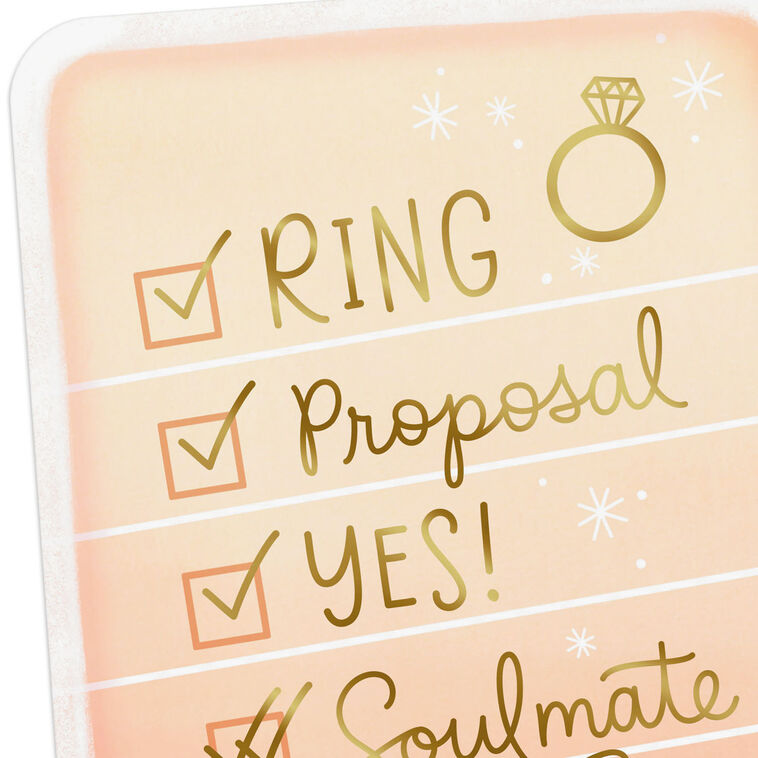 Hallmark Wedding Checklist Engagement Card