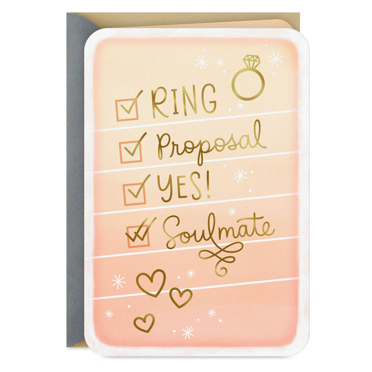 hallmark Wedding Checklist Engagement Card