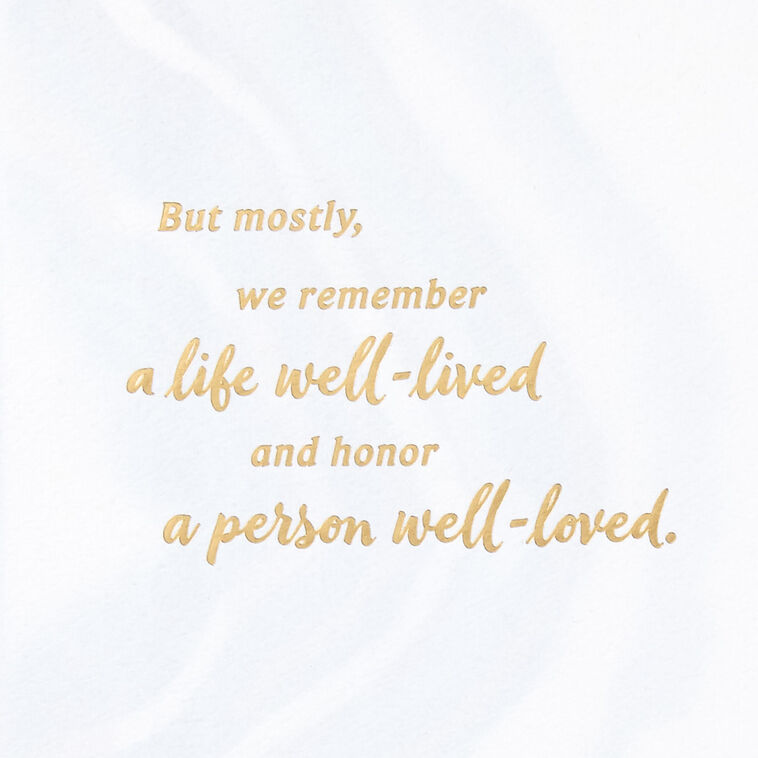 Hallmark Well-Lived And Well-Loved Sympathy Card