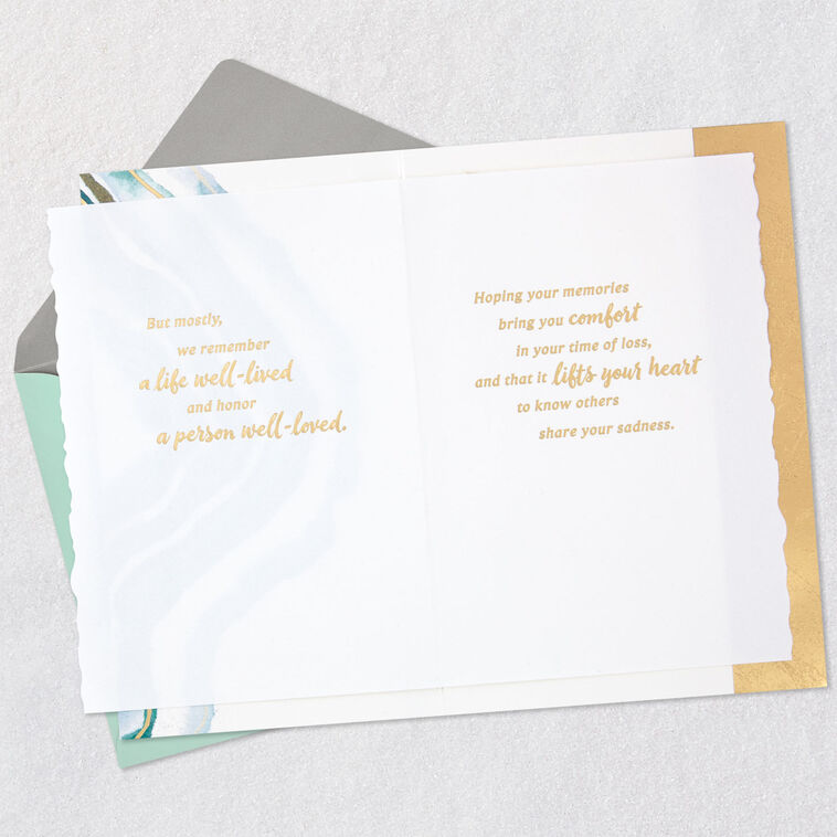 Hallmark Well-Lived And Well-Loved Sympathy Card