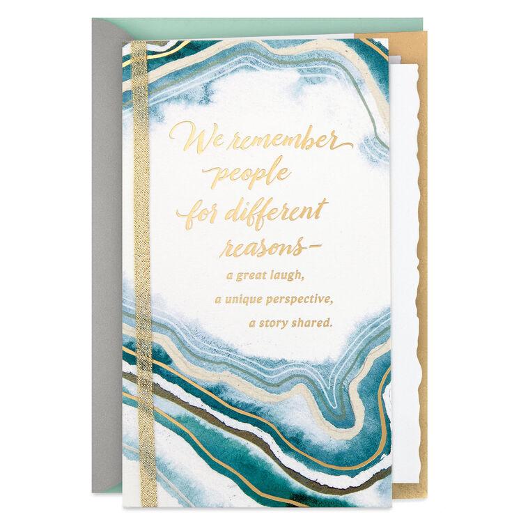 hallmark Well-Lived and Well-Loved Sympathy Card