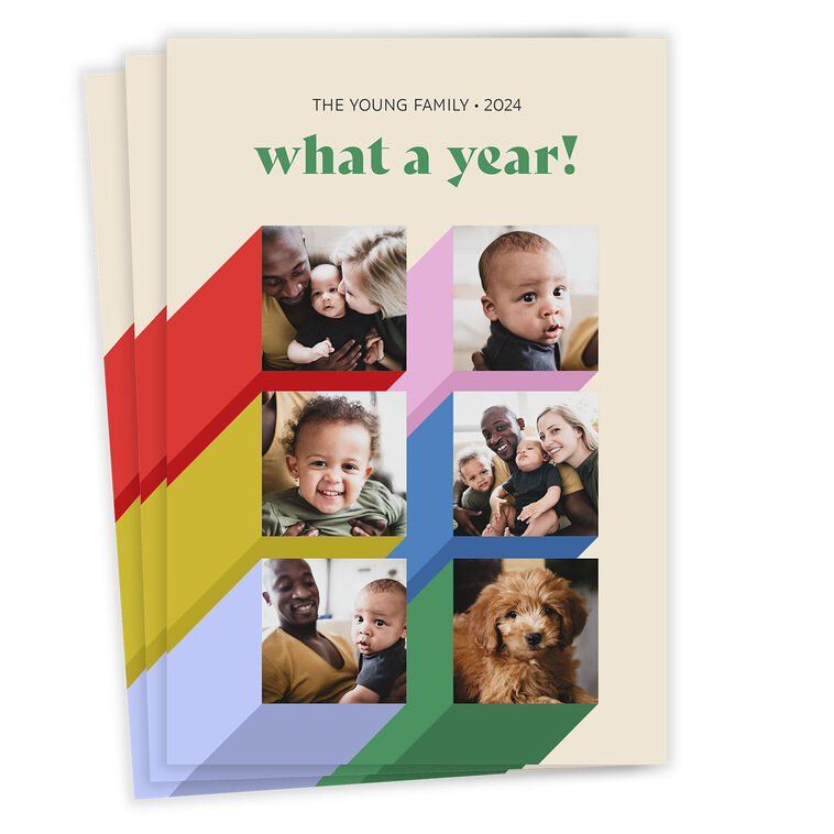 hallmark What a Year Flat Holiday Photo Card