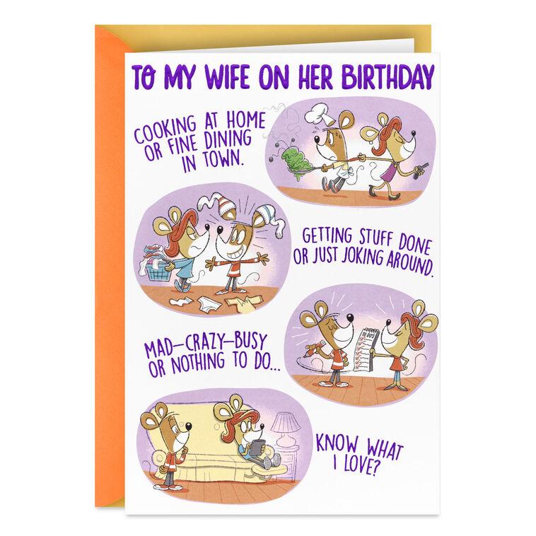 hallmark What I Love Funny Birthday Card for Wife