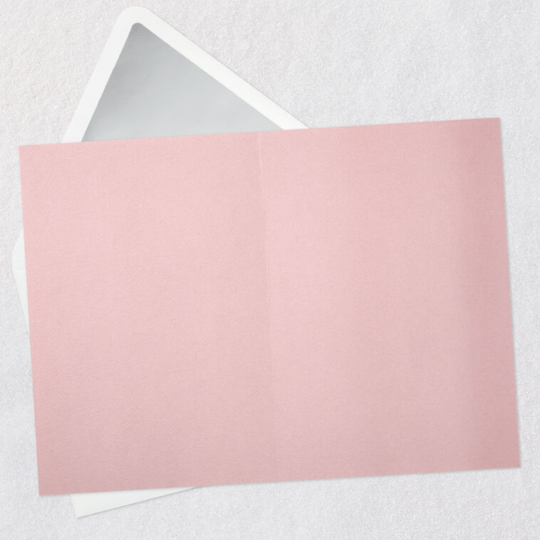 Hallmark White Flowers On Blush Pink Blank Card