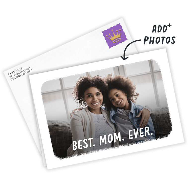 Hallmark White Frame Best Horizontal Custom Card