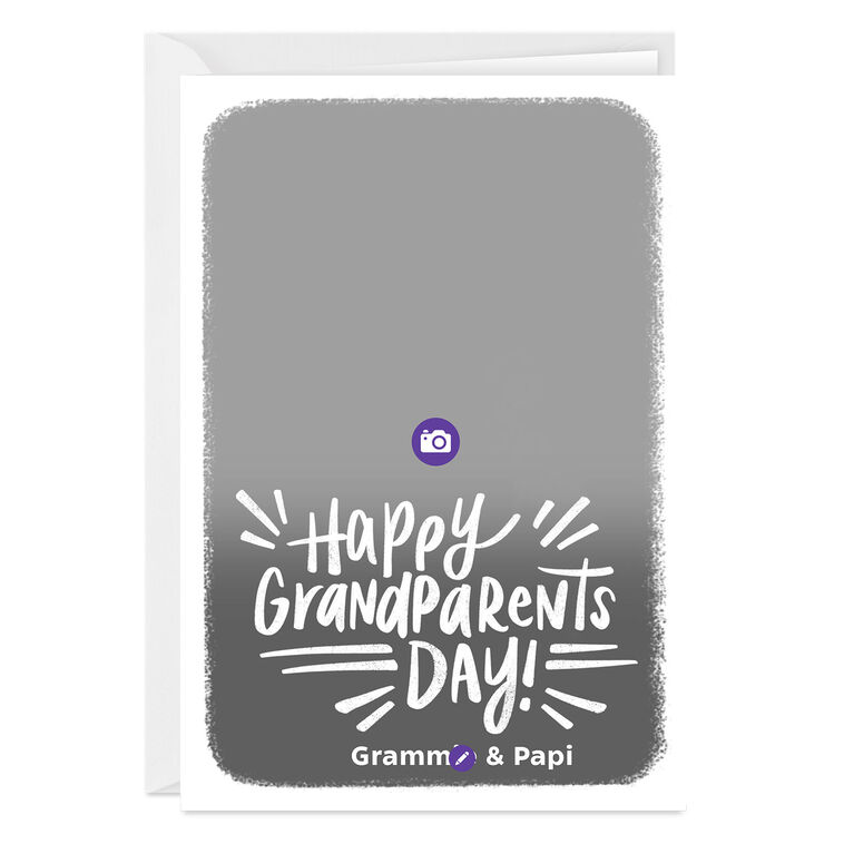 Hallmark White Frame Custom Grandparents Day Card