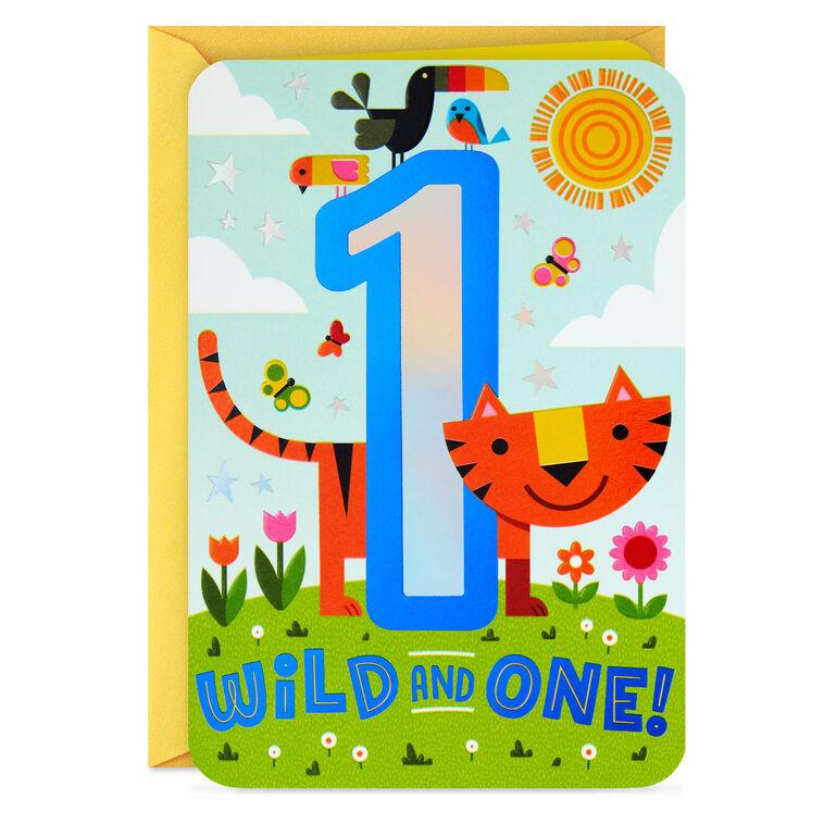 hallmark Wild and One 1st Birthday Card
