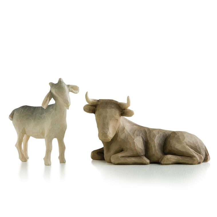 hallmark Willow Tree® Ox & Goat Nativity Figurines