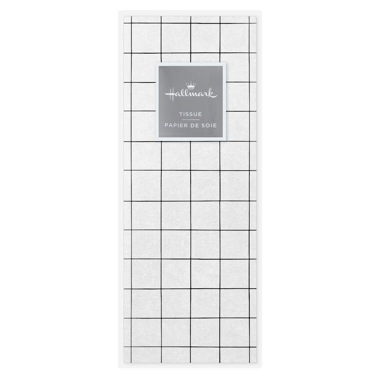 Hallmark Windowpane On White Tissue Paper 6 Sheets