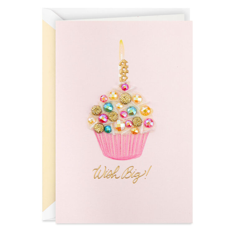 hallmark Wish Big Cupcake Birthday Card