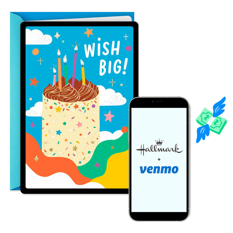 hallmark Wish Big Venmo Birthday Card