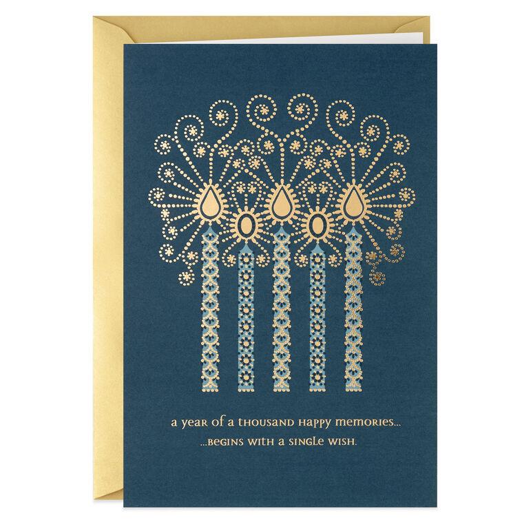 hallmark Wish for Happiness Candles Birthday Card