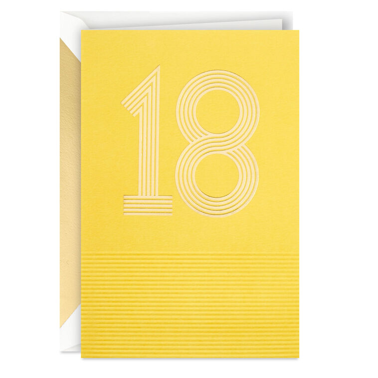 hallmark Wishing You Happiness 18th Birthday Card