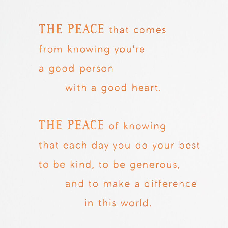 Hallmark Wishing You Peace Christmas Card For Son