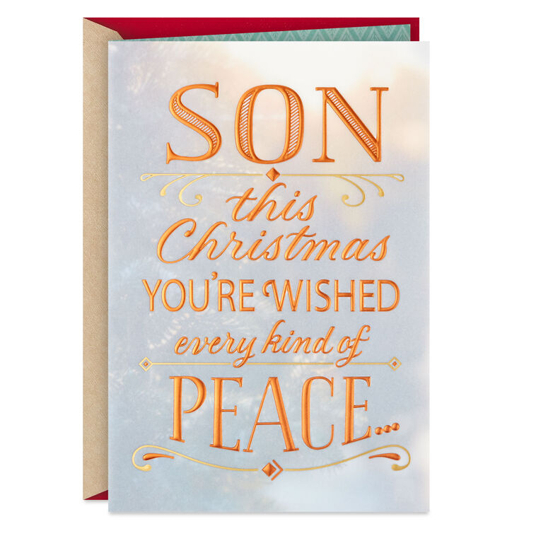 hallmark Wishing You Peace Christmas Card for Son