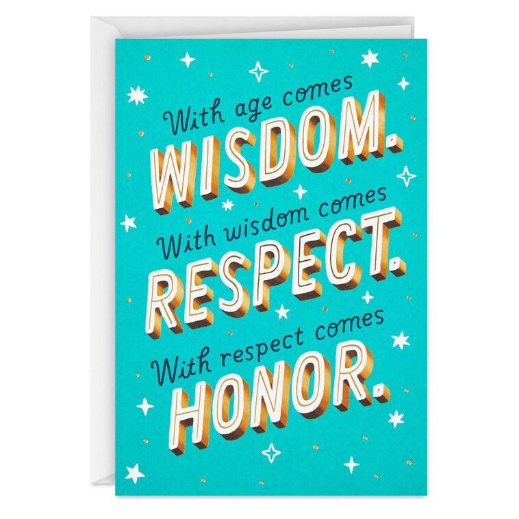 hallmark With Age Comes Wisdom Funny Birthday Card